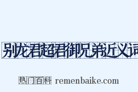 别龙君超君御兄弟近义词是什么意思的图片